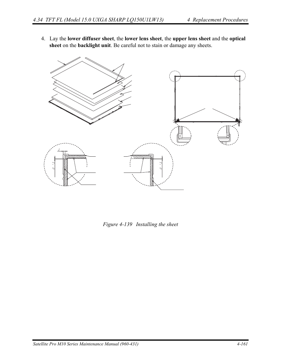 Figure 4-139 installing the sheet | Toshiba M10 User Manual | Page 373 / 460