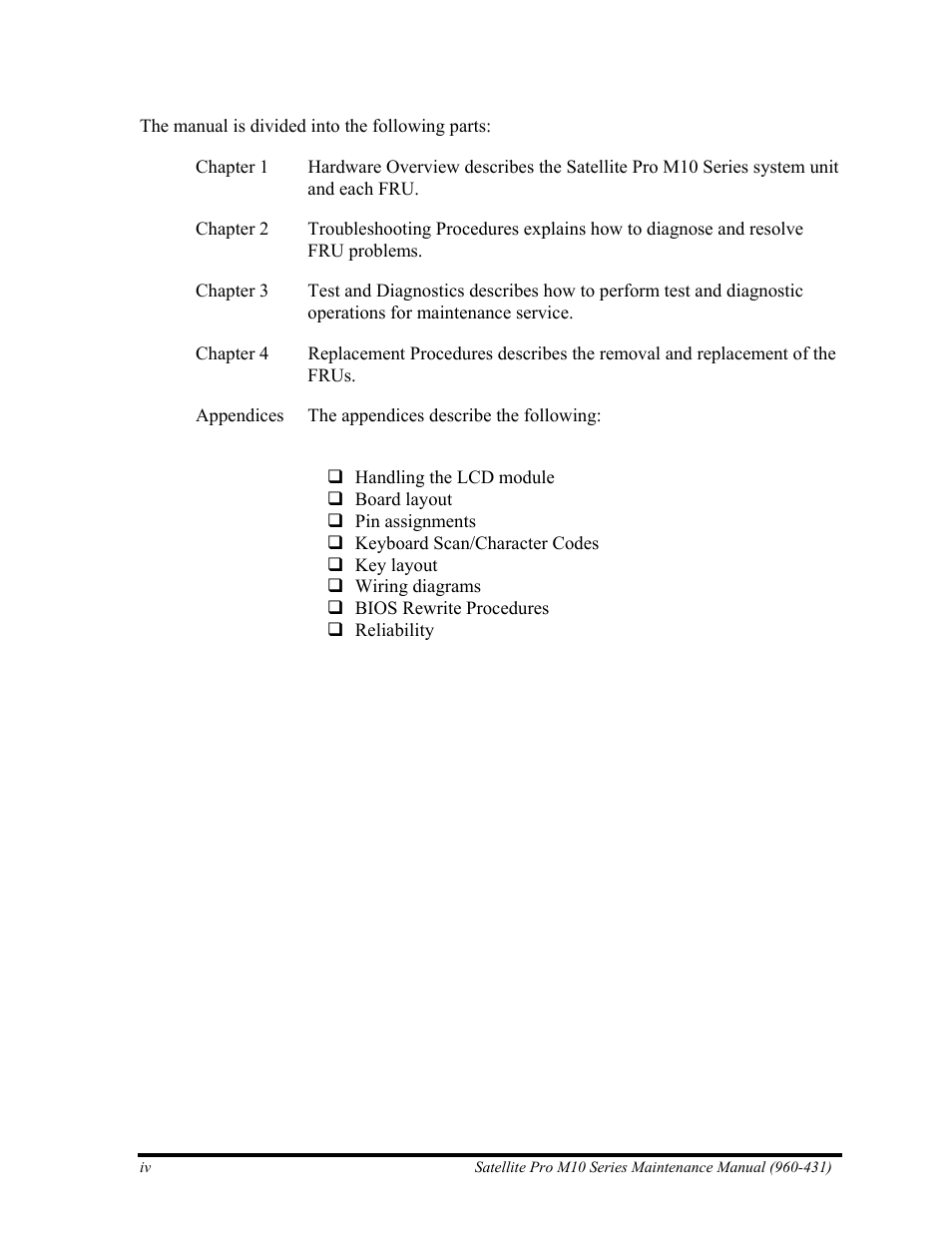 Toshiba M10 User Manual | Page 4 / 460