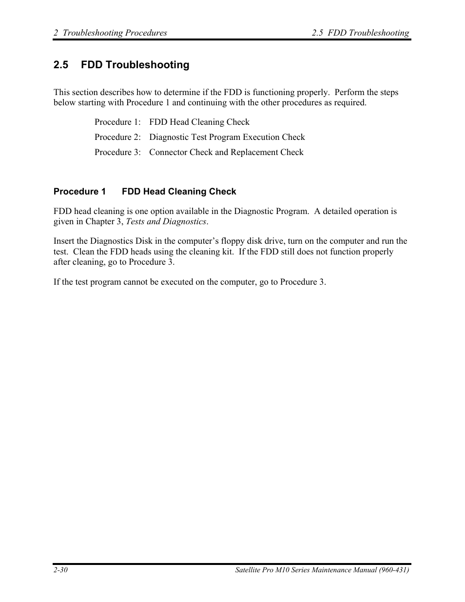 Fdd troubleshooting | Toshiba M10 User Manual | Page 76 / 460