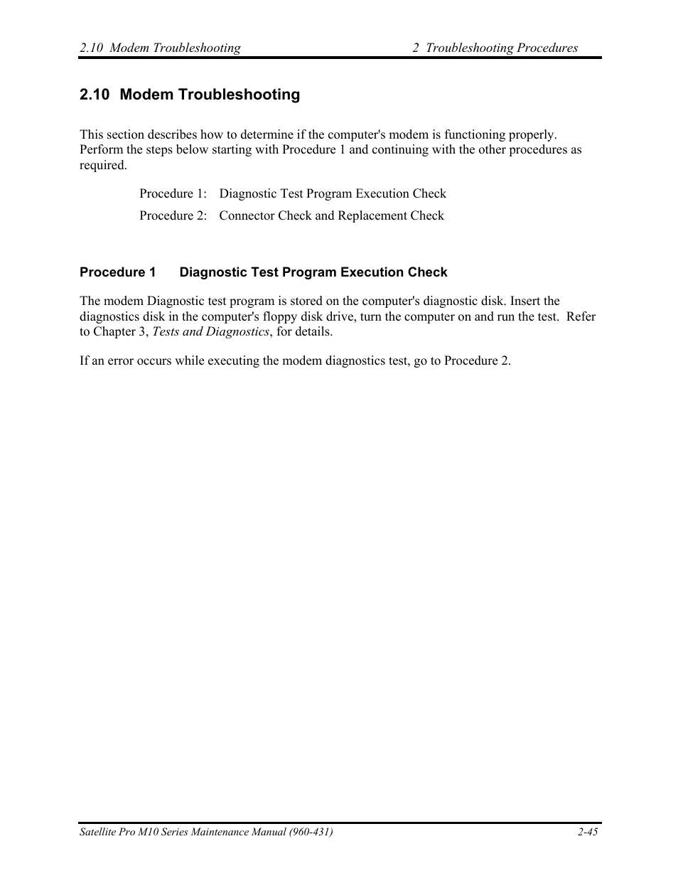 Modem troubleshooting | Toshiba M10 User Manual | Page 91 / 460