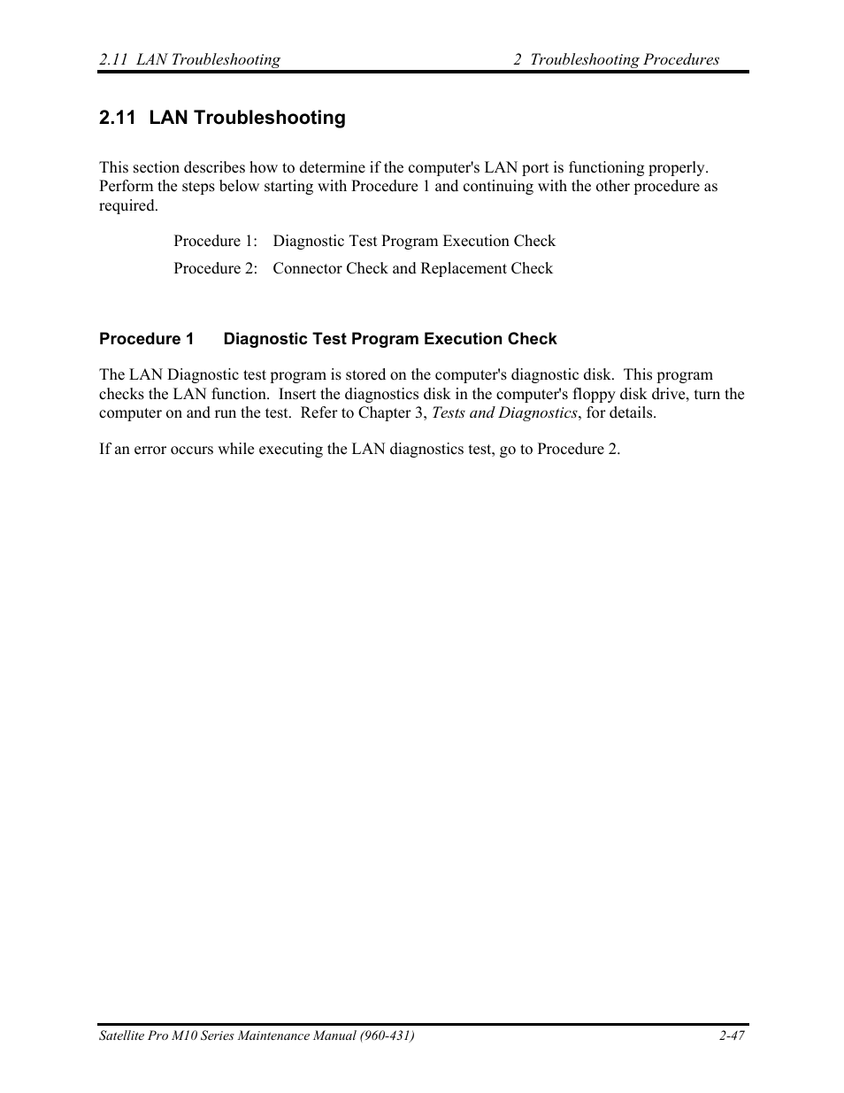 Lan troubleshooting | Toshiba M10 User Manual | Page 93 / 460