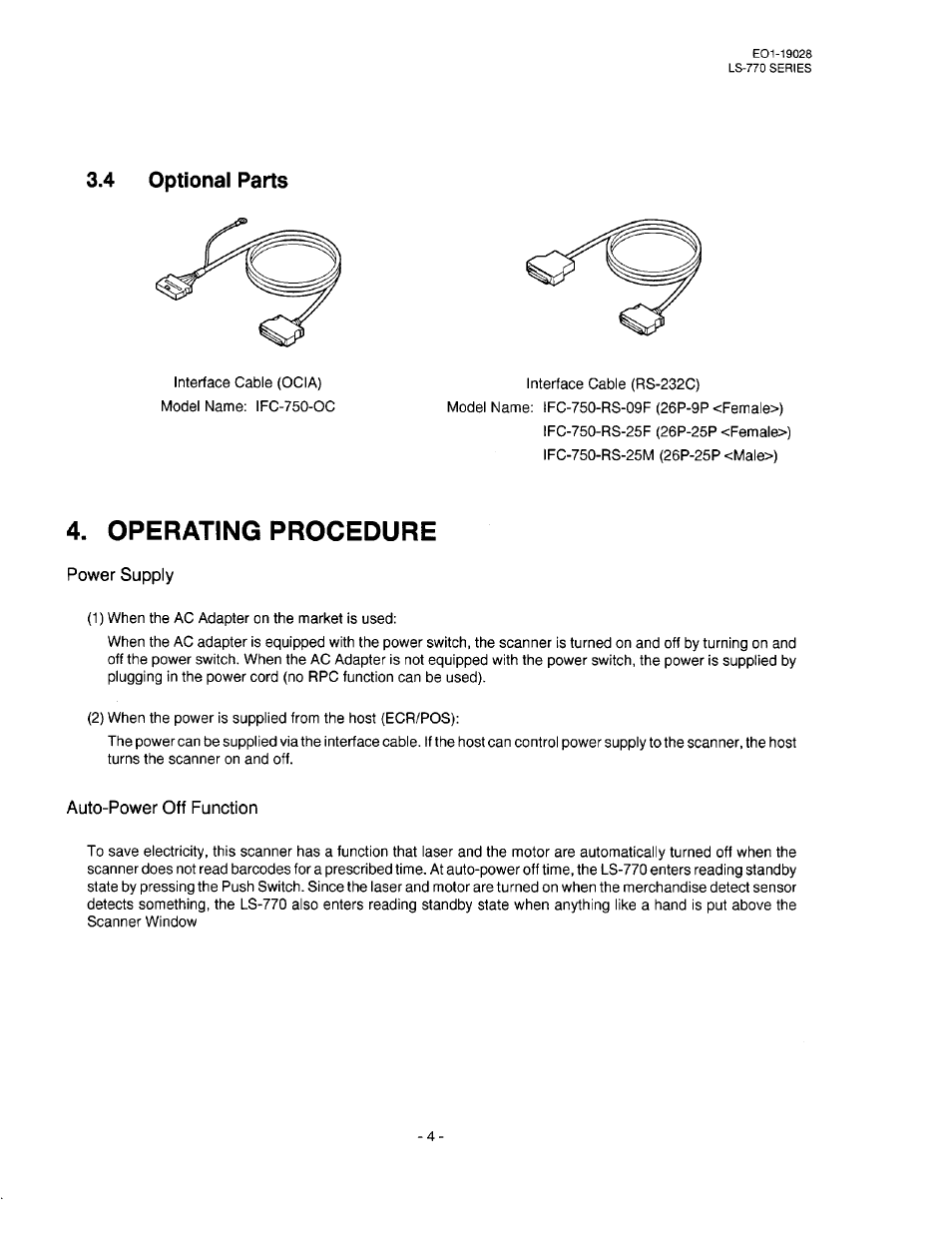 Operating procedure | Toshiba TEC LS-770 SERIES User Manual | Page 14 / 23