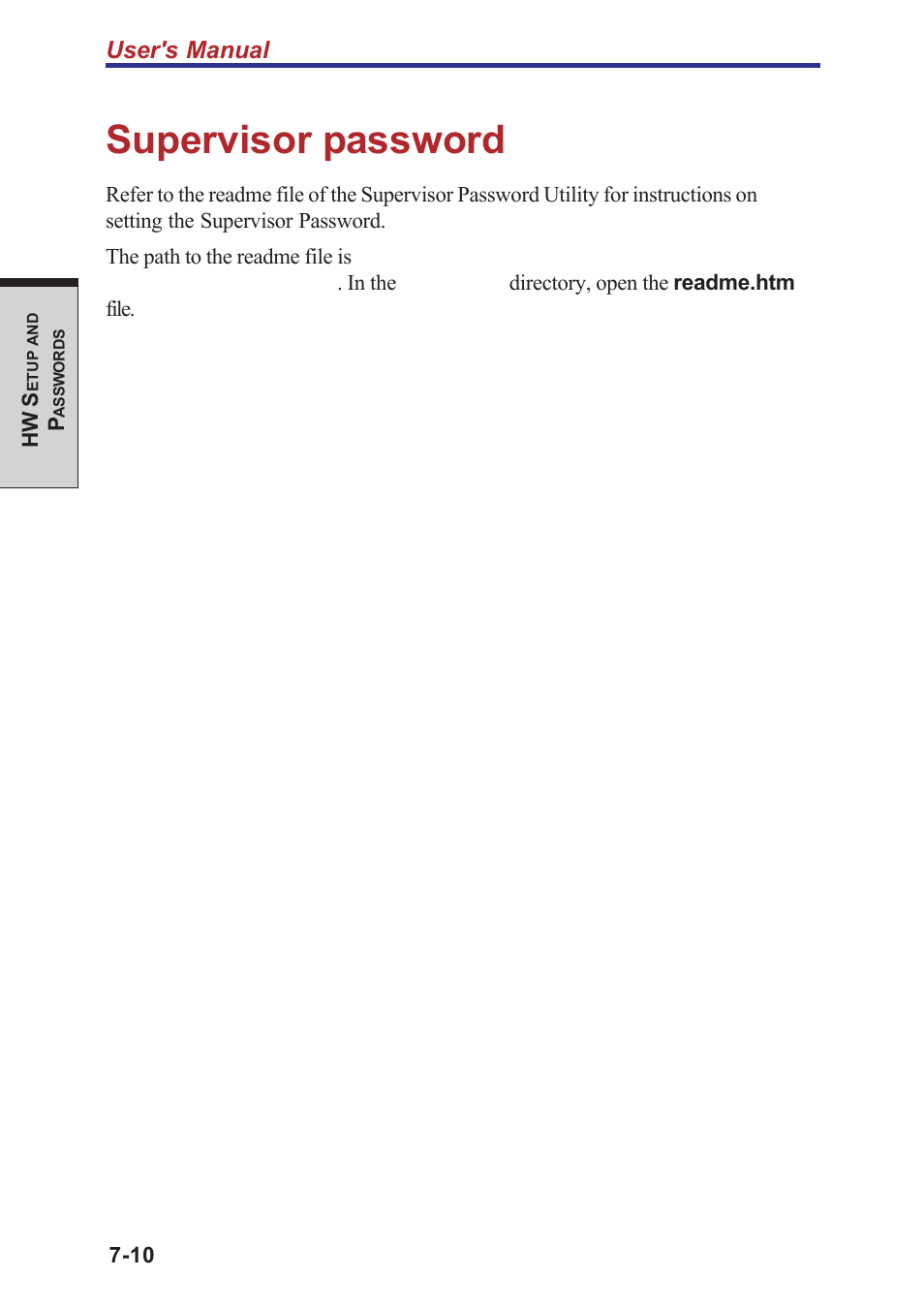 Supervisor password, Supervisor password -10 | Toshiba A40 Series User Manual | Page 162 / 286