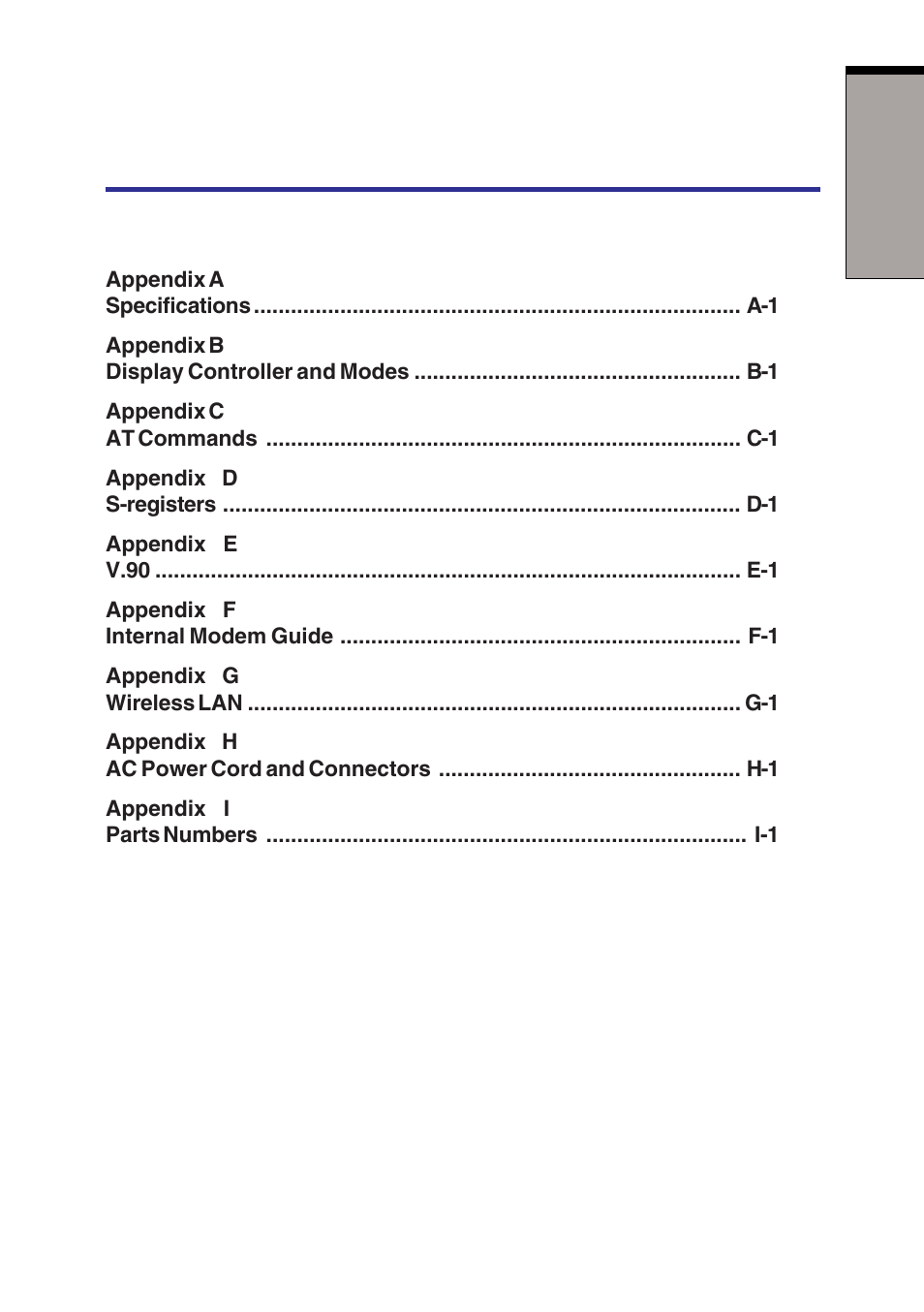 Appendixes | Toshiba A40 Series User Manual | Page 215 / 286