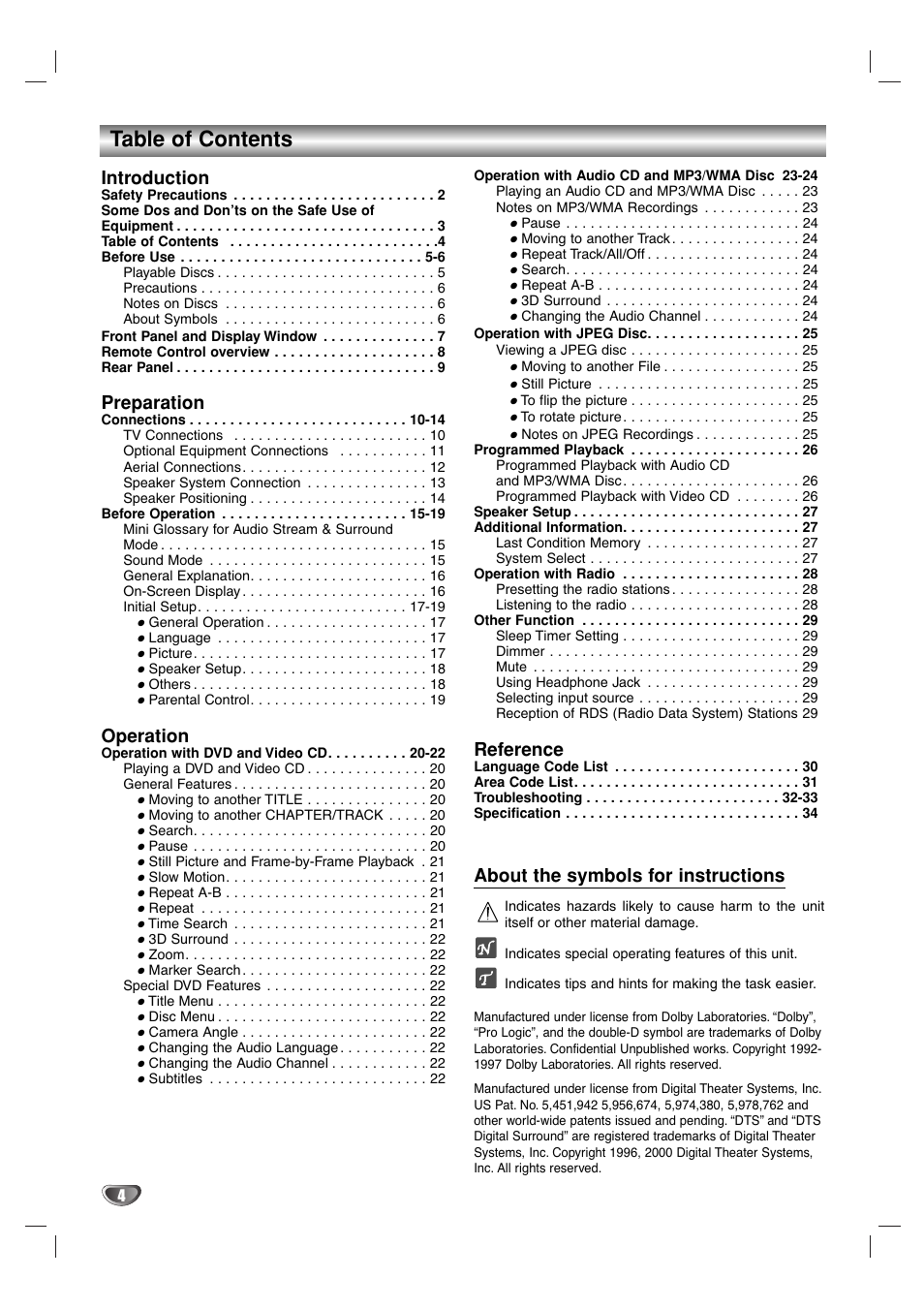 Toshiba SD-44HKSE  EN User Manual | Page 4 / 34