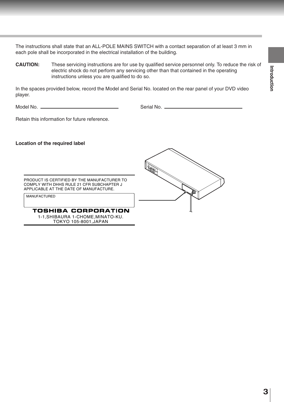 Toshiba SD-K510 User Manual | Page 3 / 59
