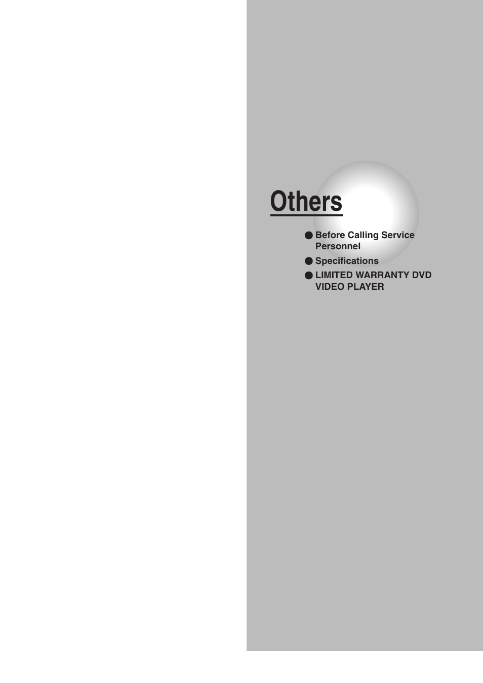Others | Toshiba SD-K510 User Manual | Page 54 / 59