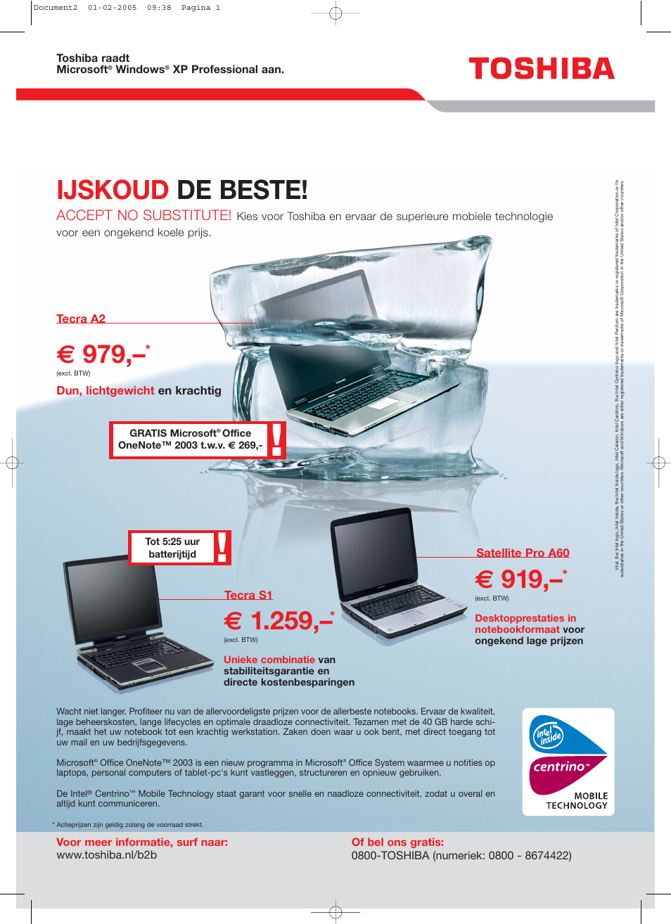 Toshiba A2 User Manual | 2 pages