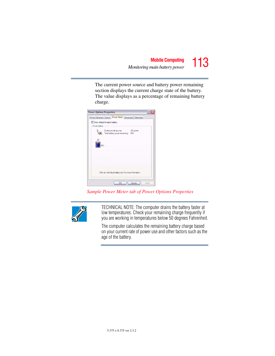 Toshiba P100/P105 User Manual | Page 113 / 280