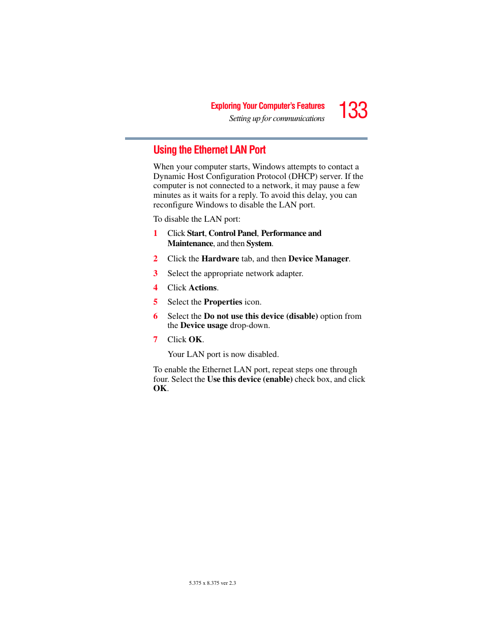 Toshiba P100/P105 User Manual | Page 133 / 280