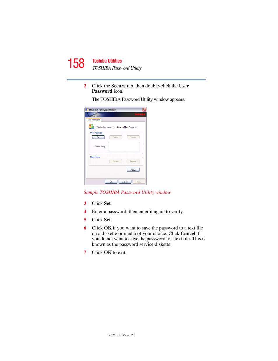 Toshiba P100/P105 User Manual | Page 158 / 280