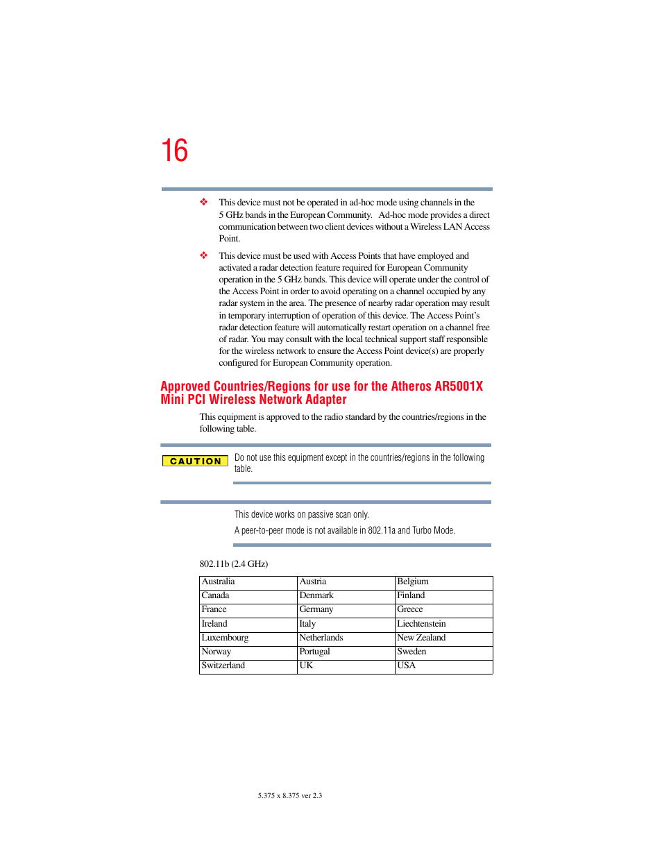 Toshiba P100/P105 User Manual | Page 16 / 280