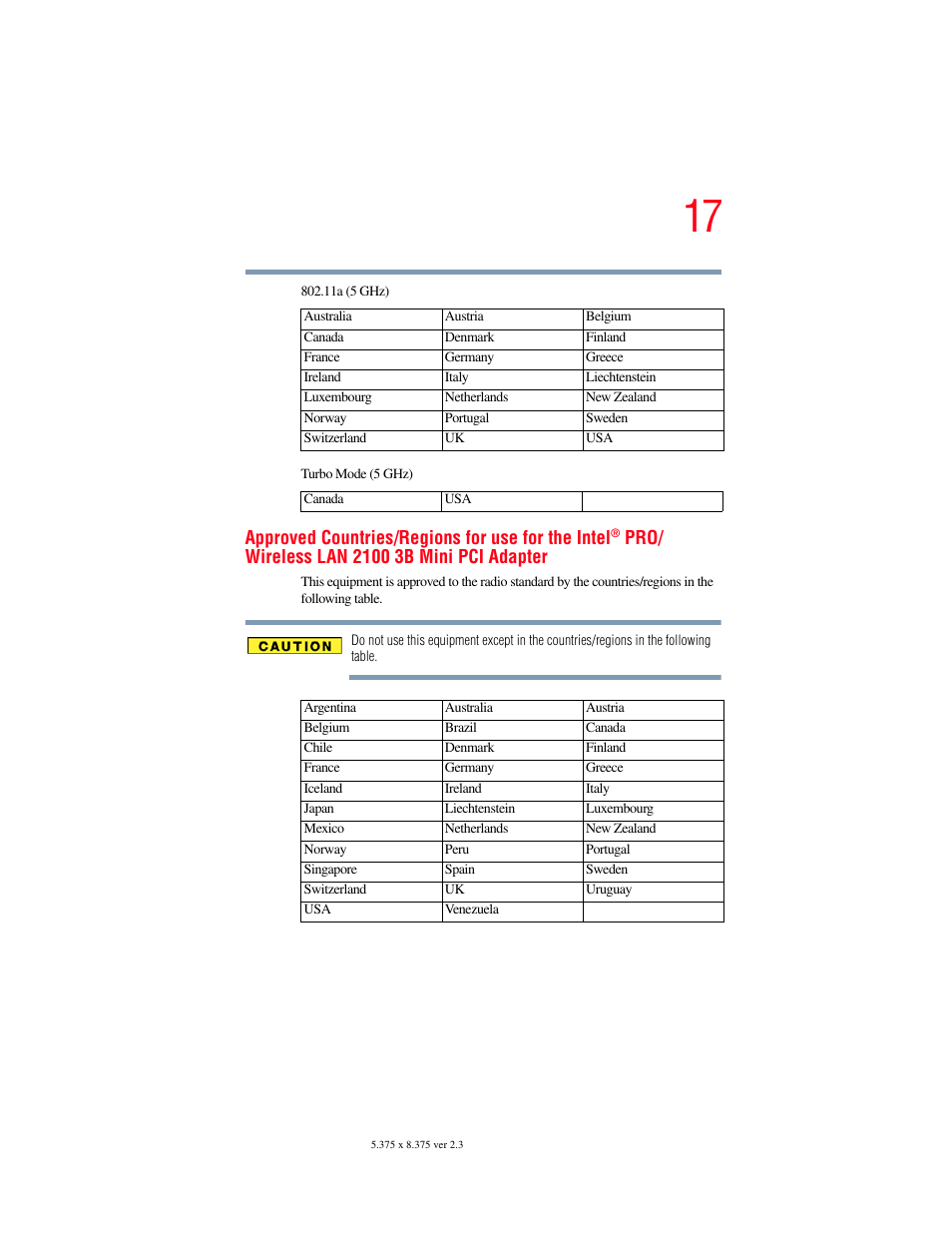 Toshiba P100/P105 User Manual | Page 17 / 280