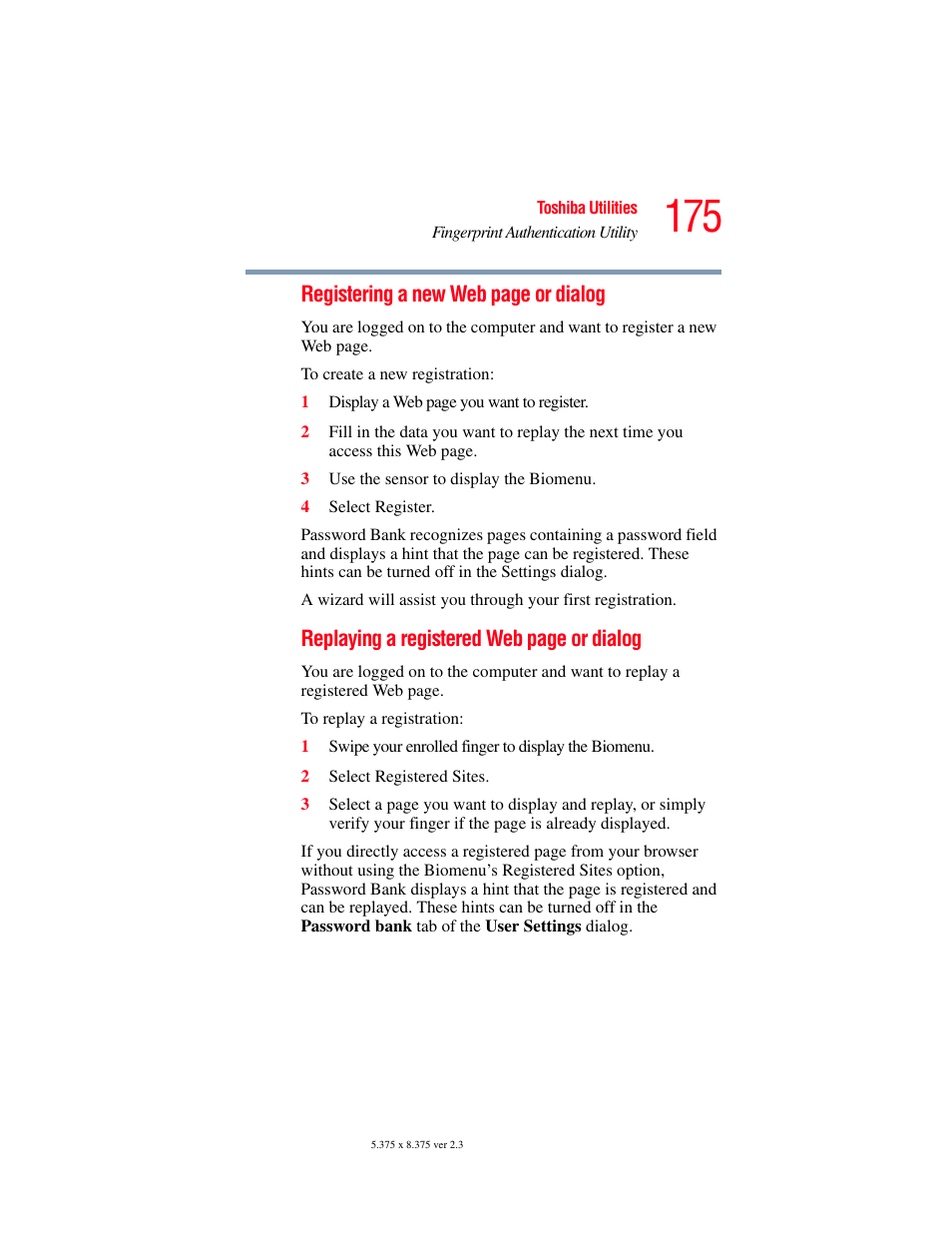 Toshiba P100/P105 User Manual | Page 175 / 280