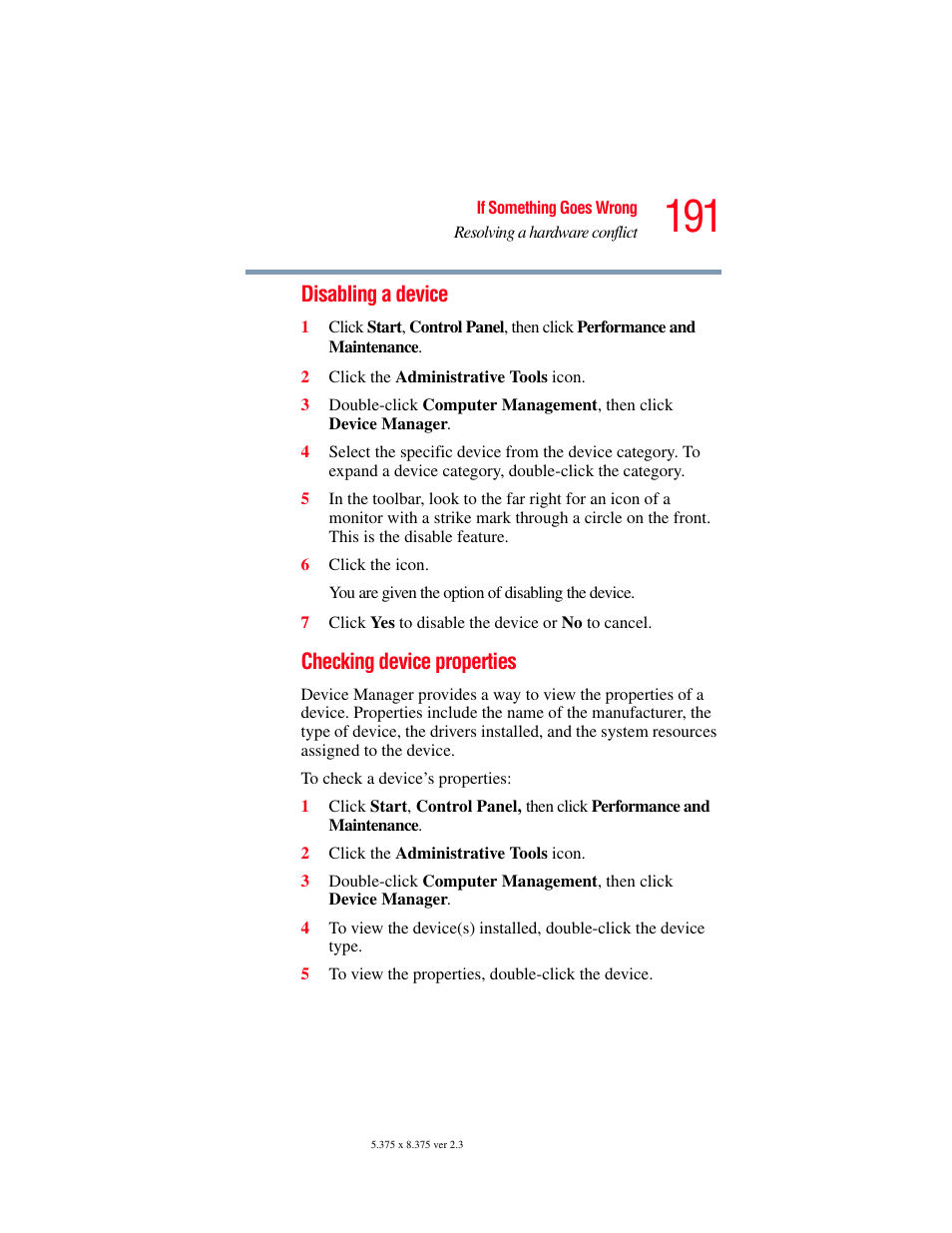 Toshiba P100/P105 User Manual | Page 191 / 280
