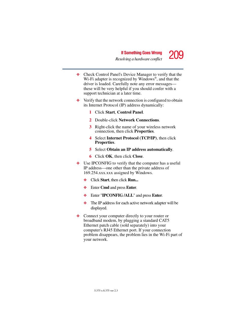 Toshiba P100/P105 User Manual | Page 209 / 280