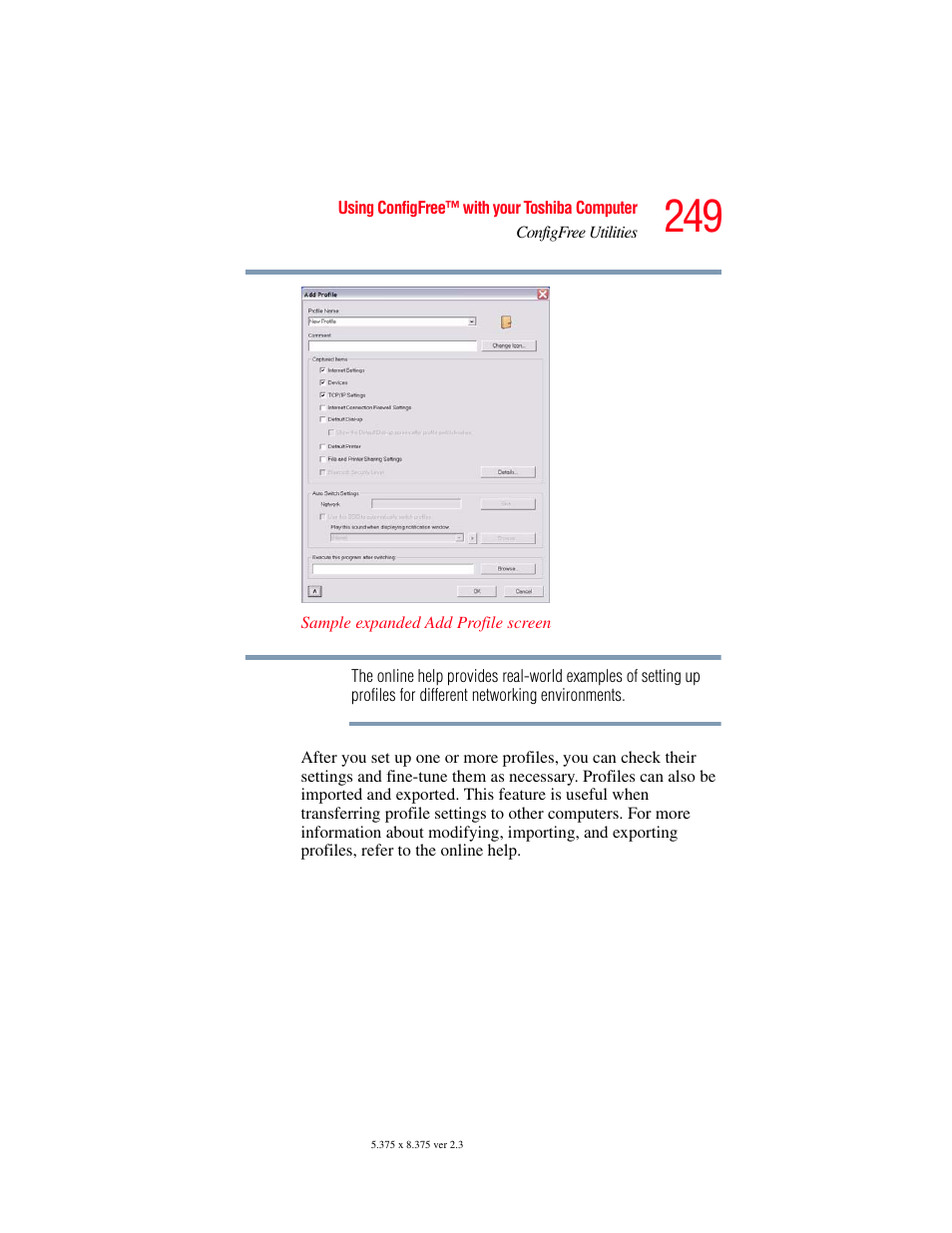 Toshiba P100/P105 User Manual | Page 249 / 280
