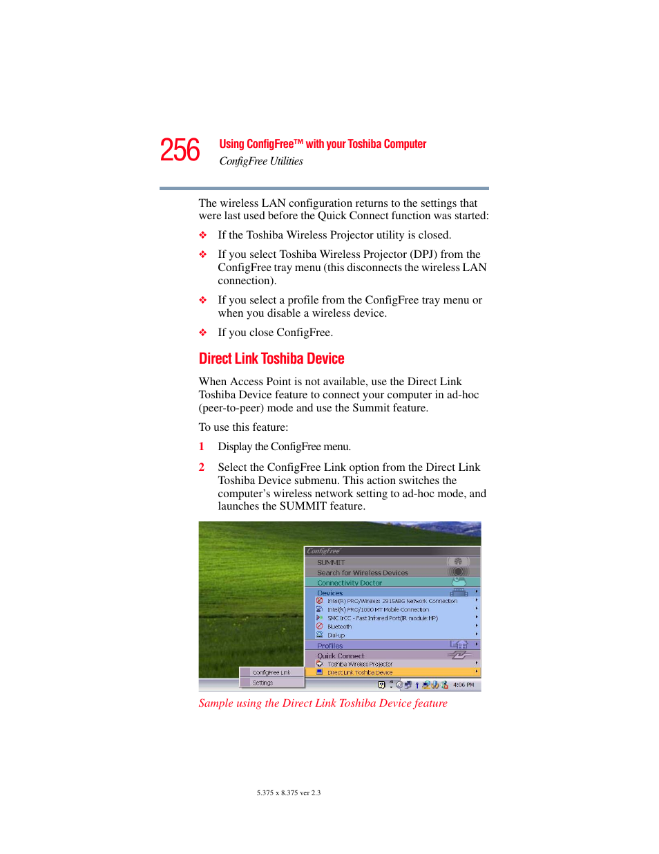 Toshiba P100/P105 User Manual | Page 256 / 280