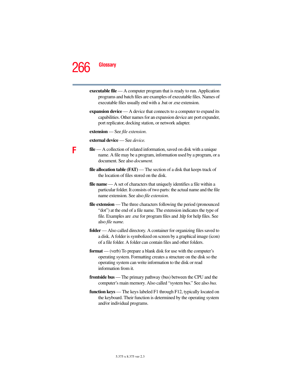 Toshiba P100/P105 User Manual | Page 266 / 280