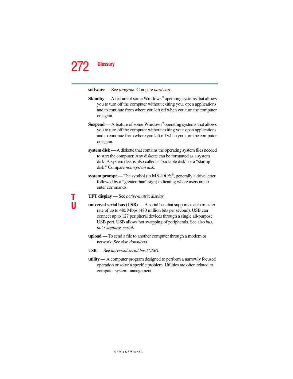 Toshiba P100/P105 User Manual | Page 272 / 280
