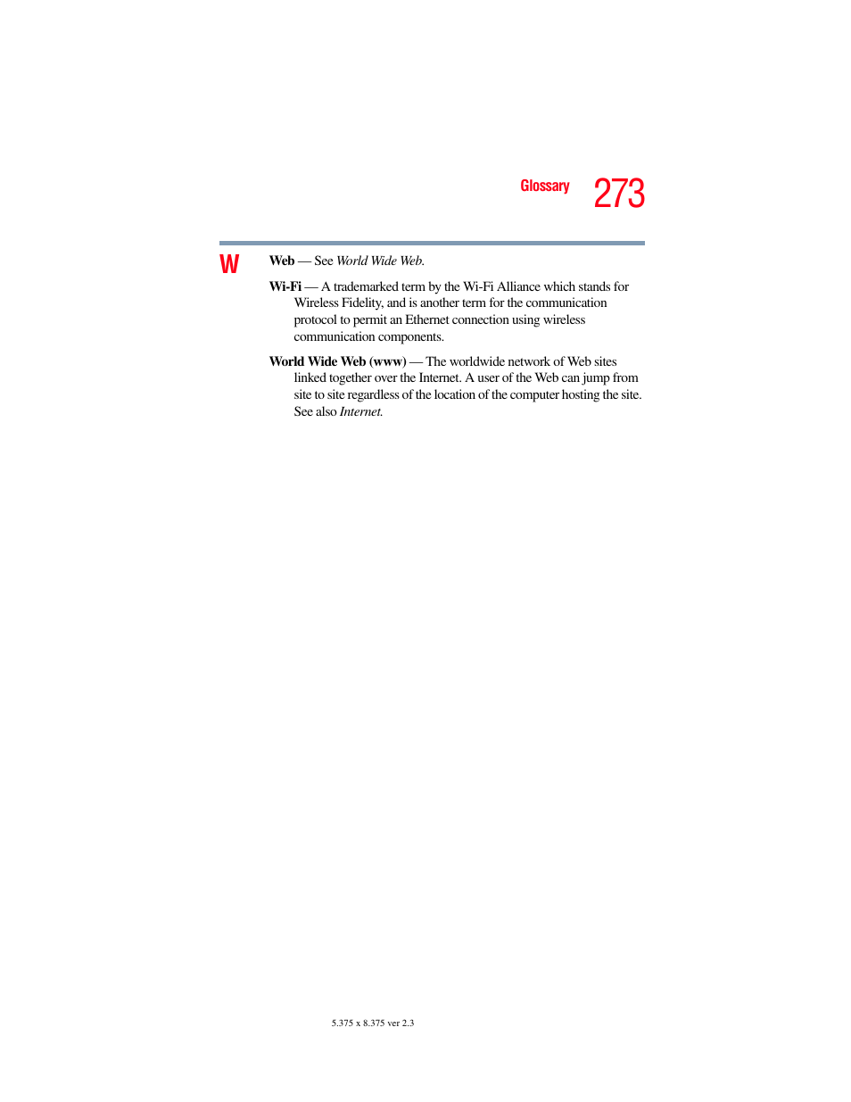Toshiba P100/P105 User Manual | Page 273 / 280