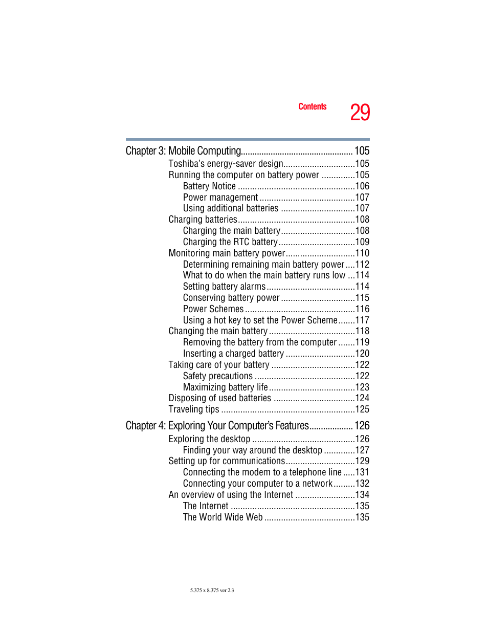 Toshiba P100/P105 User Manual | Page 29 / 280