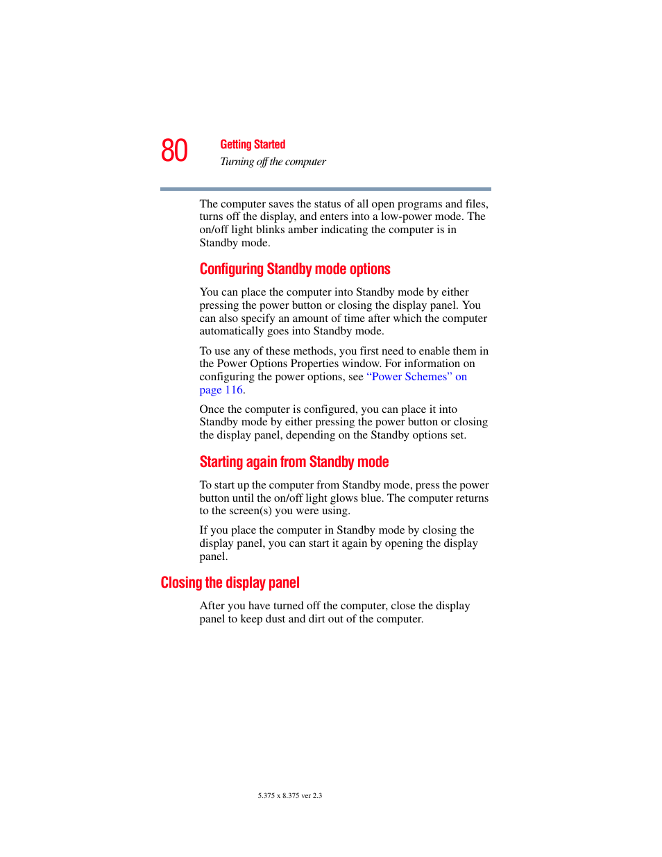 Closing the display panel | Toshiba P100/P105 User Manual | Page 80 / 280