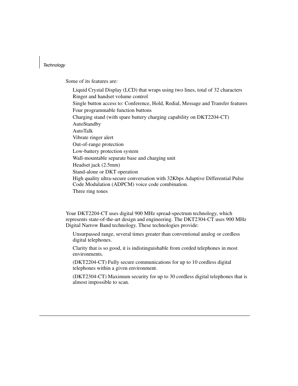 Technology | Toshiba DKT2304-CT User Manual | Page 12 / 65