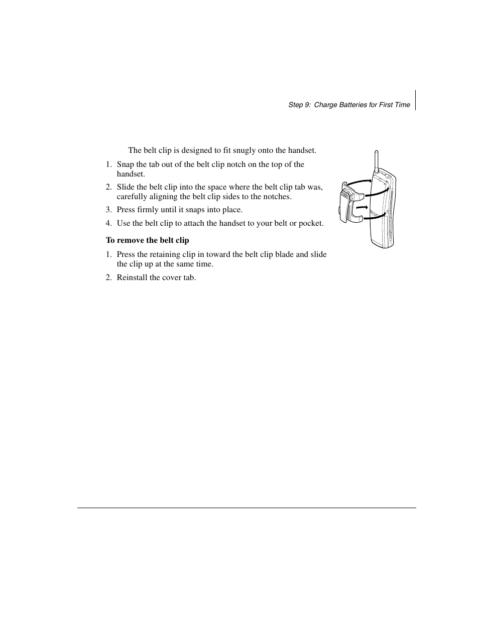 Step 11: attach belt clip (optional) | Toshiba DKT2304-CT User Manual | Page 35 / 65