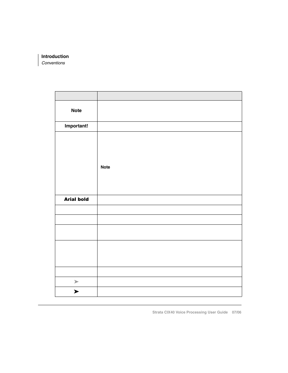 Conventions | Toshiba Strata CIX40 User Manual | Page 10 / 96