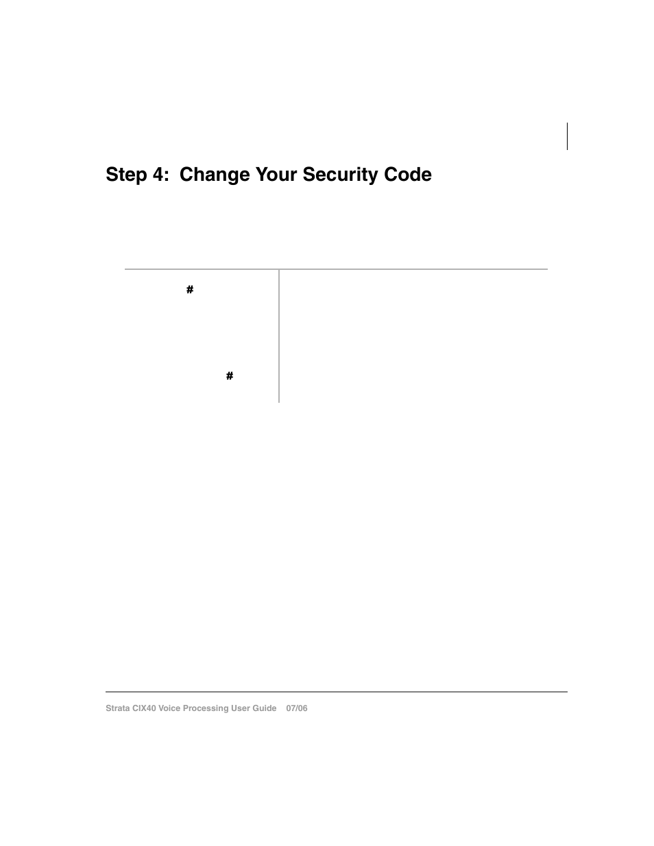 Step 4: change your security code, Change your security | Toshiba Strata CIX40 User Manual | Page 31 / 96