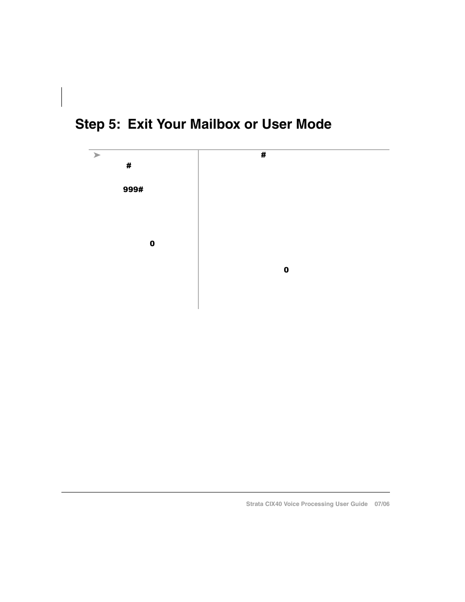 Step 5: exit your mailbox or user mode | Toshiba Strata CIX40 User Manual | Page 32 / 96