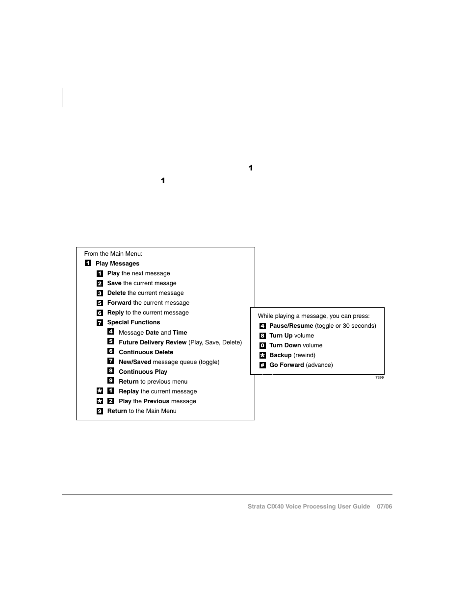 Play your messages | Toshiba Strata CIX40 User Manual | Page 36 / 96