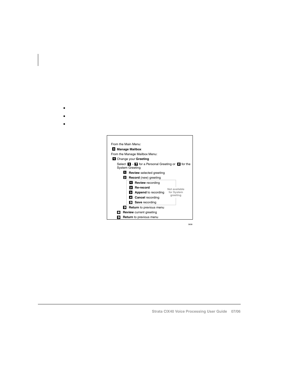 Change your greeting | Toshiba Strata CIX40 User Manual | Page 58 / 96