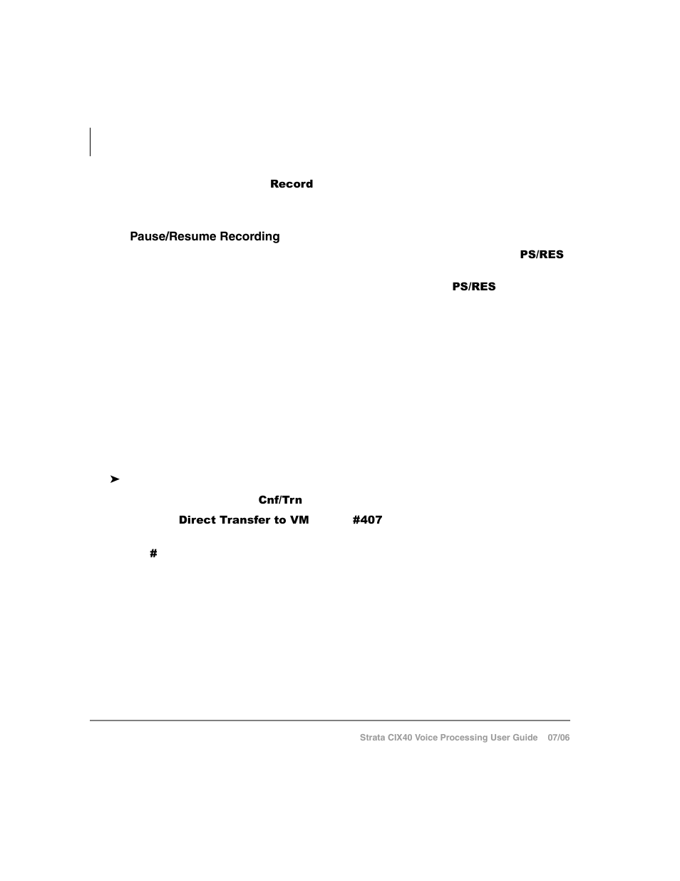 Direct transfer to voice mailbox, Voice mail conference | Toshiba Strata CIX40 User Manual | Page 86 / 96