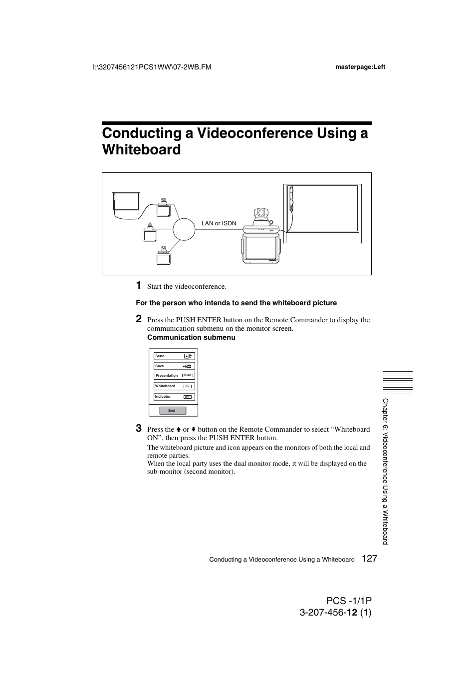 Conducting a videoconference using a whiteboard | Toshiba PCS-1 User Manual | Page 127 / 189