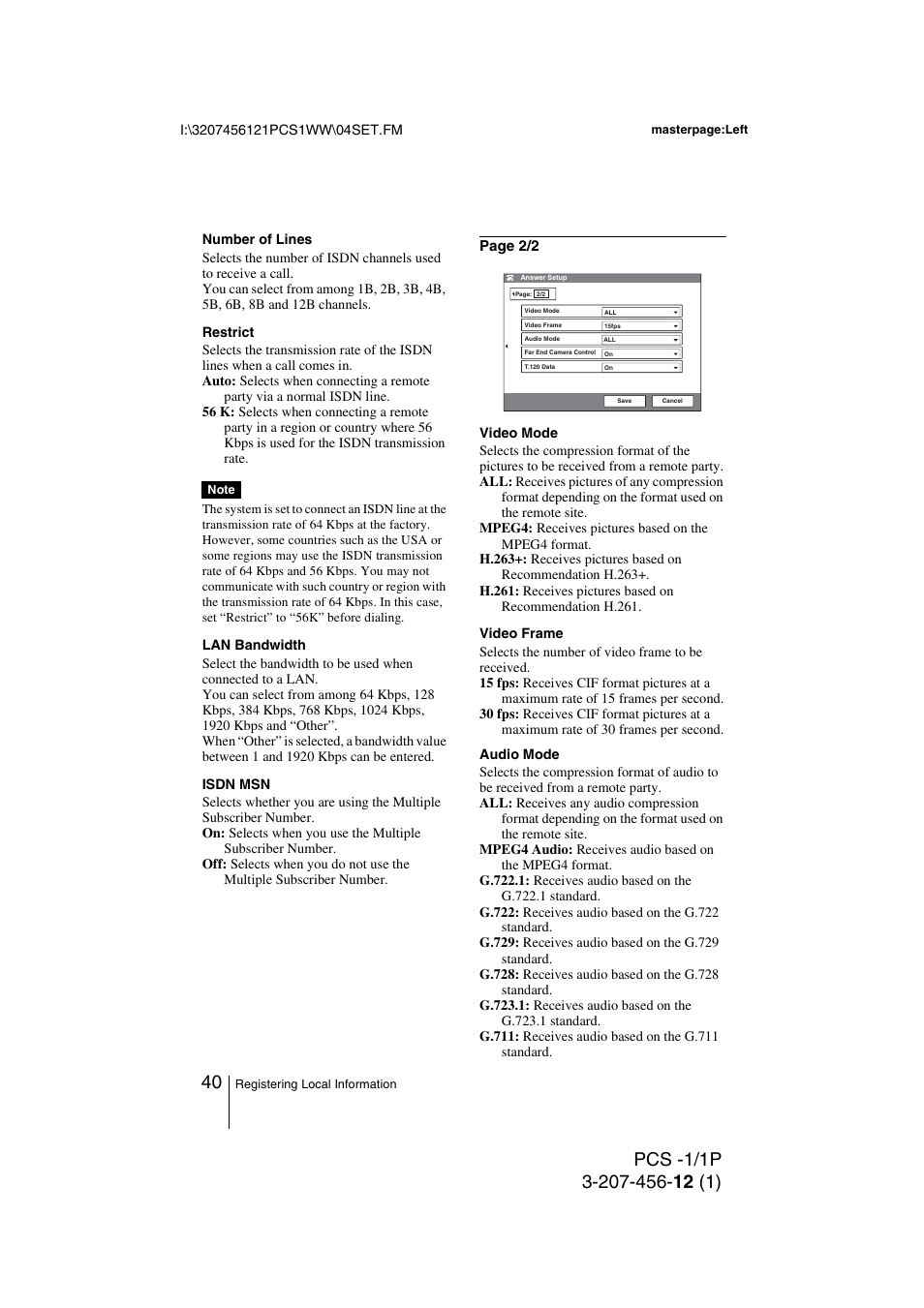 Toshiba PCS-1 User Manual | Page 40 / 189