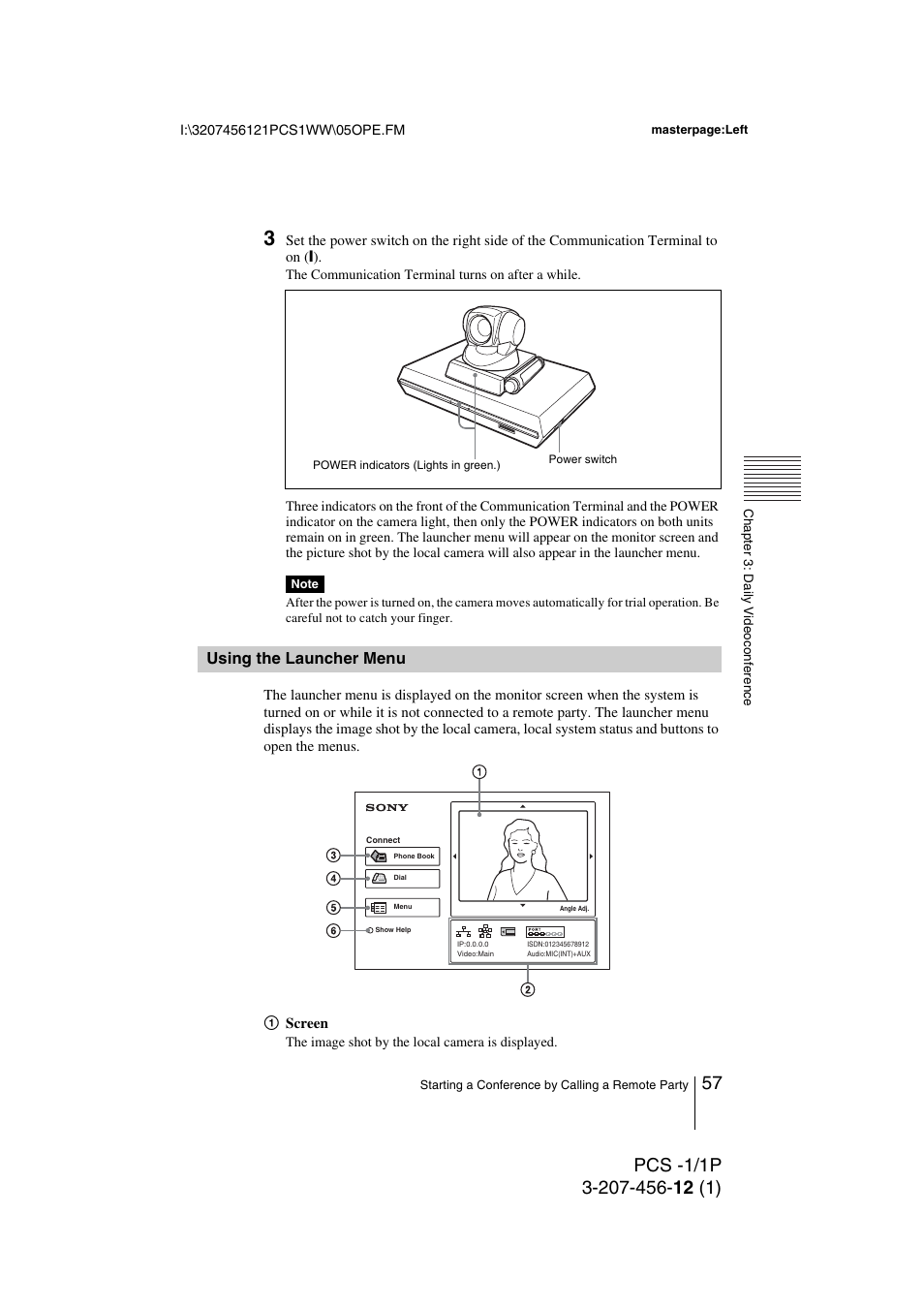 Using the launcher menu | Toshiba PCS-1 User Manual | Page 57 / 189