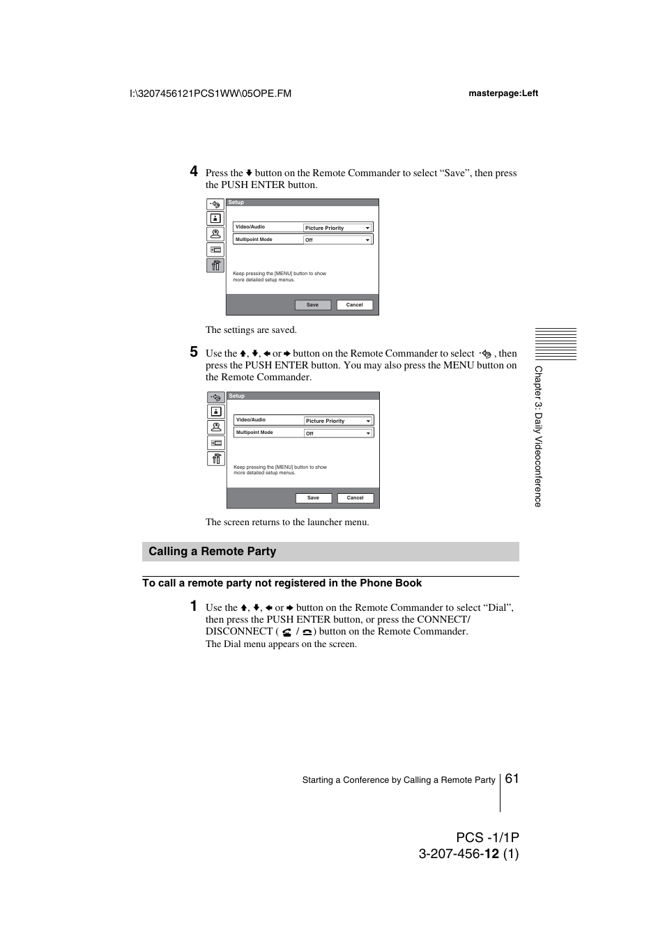 Calling a remote party | Toshiba PCS-1 User Manual | Page 61 / 189