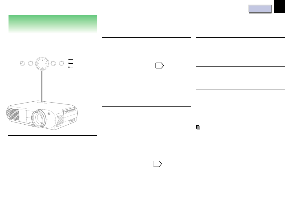Trouble indications, Temp indicator | Toshiba TDP-ET20 User Manual | Page 40 / 54