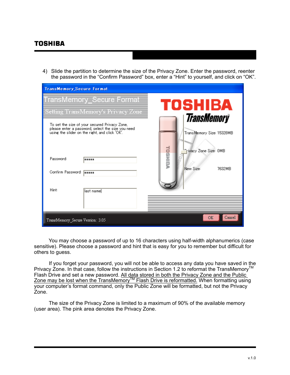 Toshiba TRANSMEMORY U2P User Manual | Page 12 / 23