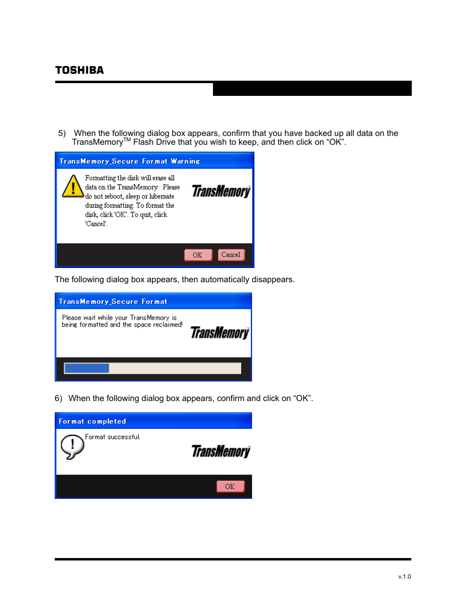 Toshiba TRANSMEMORY U2P User Manual | Page 13 / 23