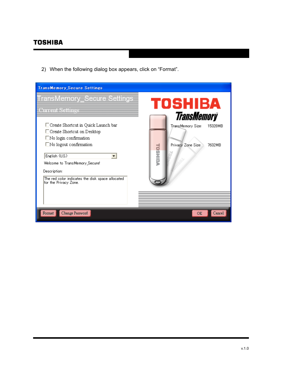 Toshiba TRANSMEMORY U2P User Manual | Page 15 / 23