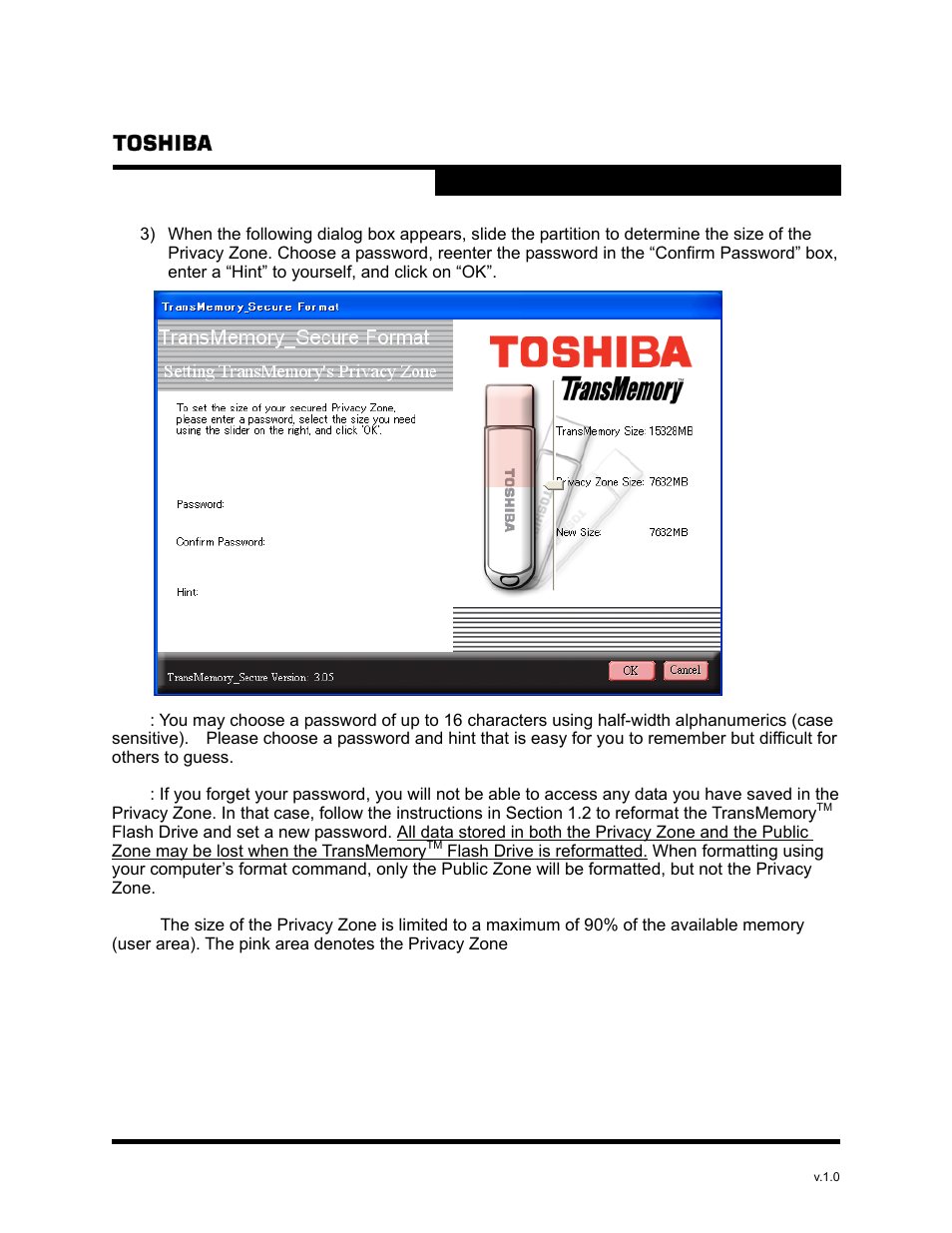 Toshiba TRANSMEMORY U2P User Manual | Page 16 / 23