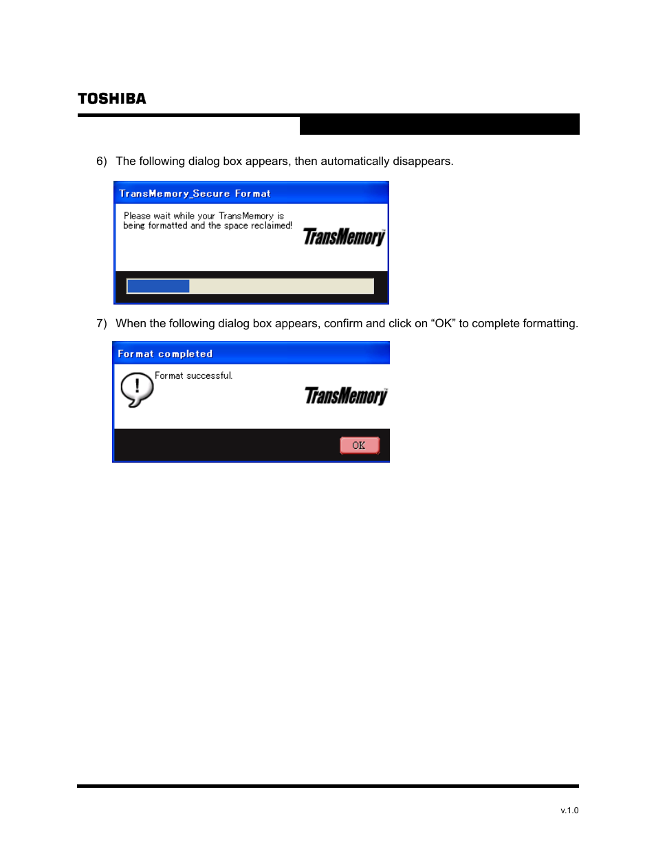 Toshiba TRANSMEMORY U2P User Manual | Page 18 / 23