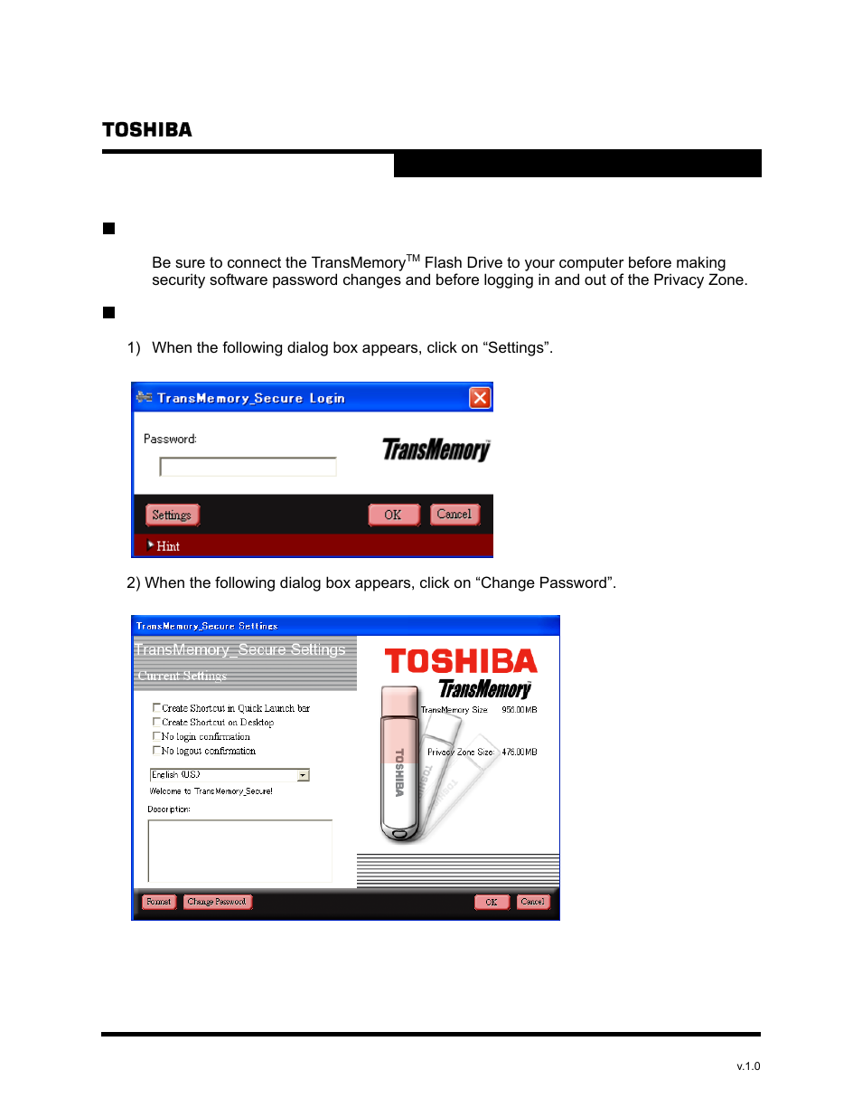 Toshiba TRANSMEMORY U2P User Manual | Page 19 / 23