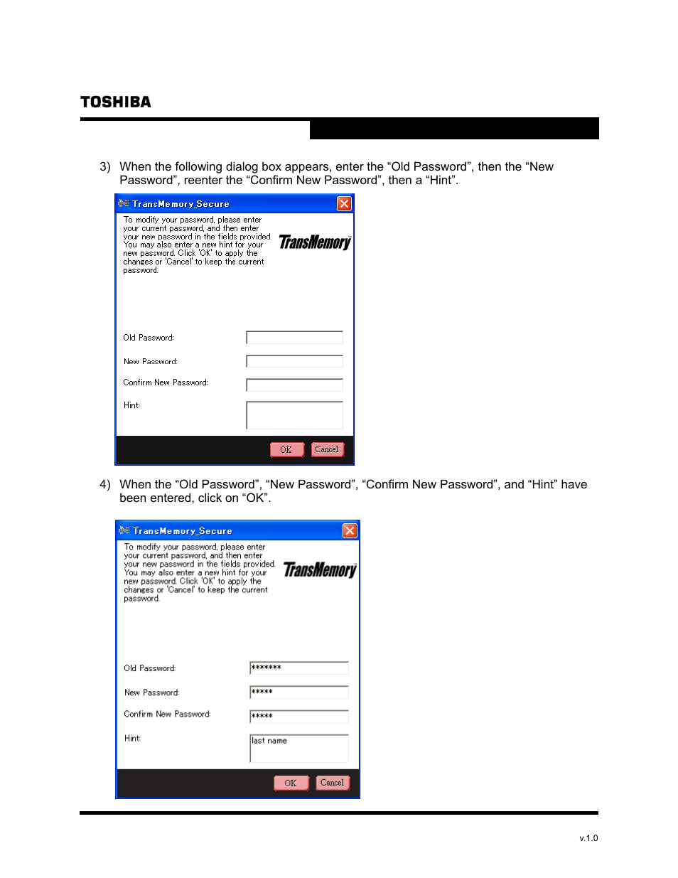 Toshiba TRANSMEMORY U2P User Manual | Page 20 / 23