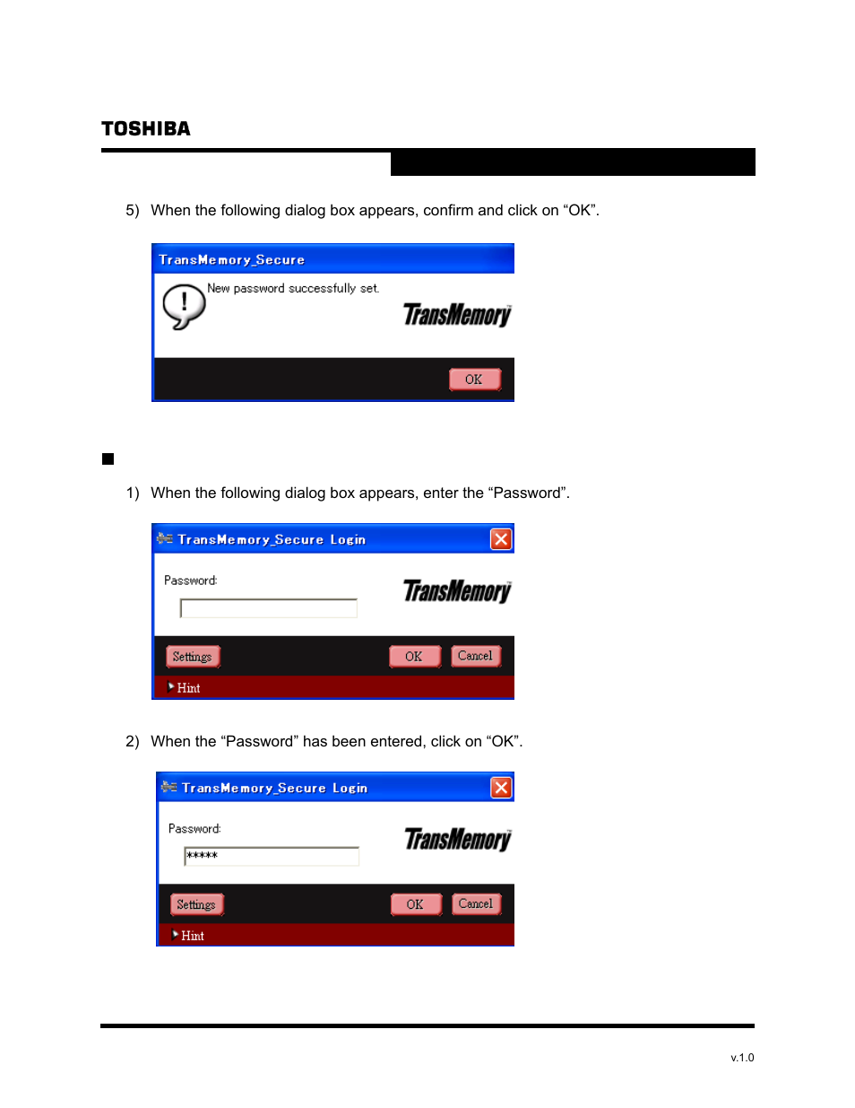 Toshiba TRANSMEMORY U2P User Manual | Page 21 / 23