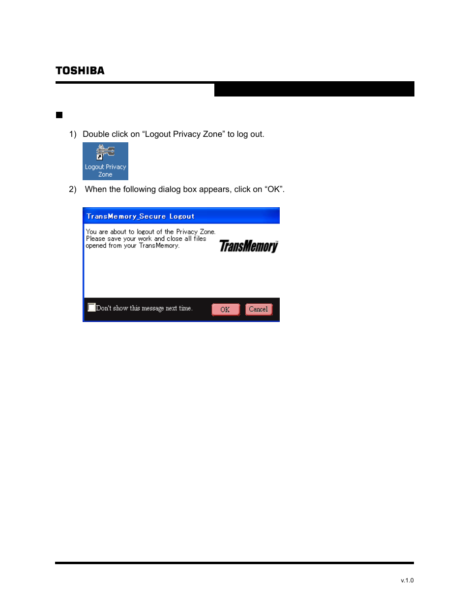 Toshiba TRANSMEMORY U2P User Manual | Page 23 / 23