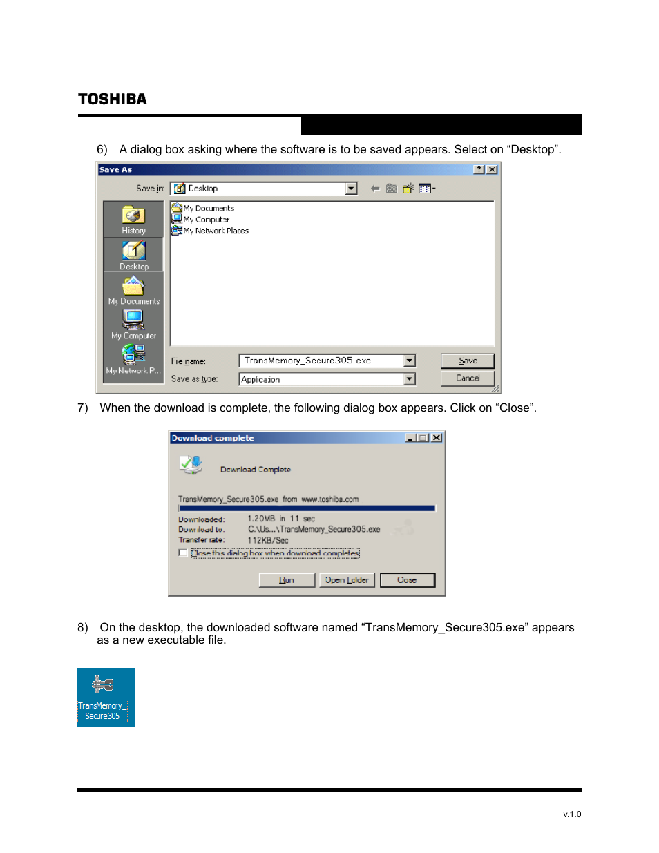 Toshiba TRANSMEMORY U2P User Manual | Page 7 / 23